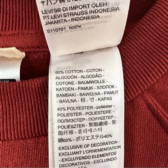 LEVIS-SWEAT CREW RAGLAN LAUNDRY  (Size:Small) - Picture 8 of 9